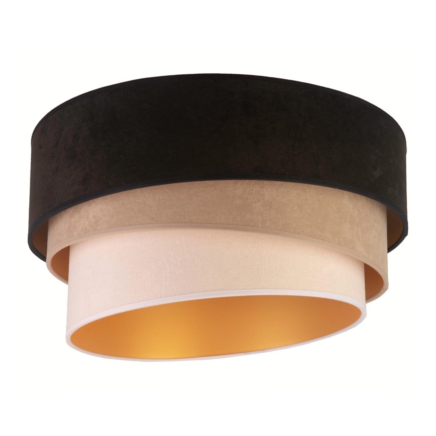 Duolla - Plafoniera DEVON 1xE27/40W/230V diametro 45 cm nero/beige