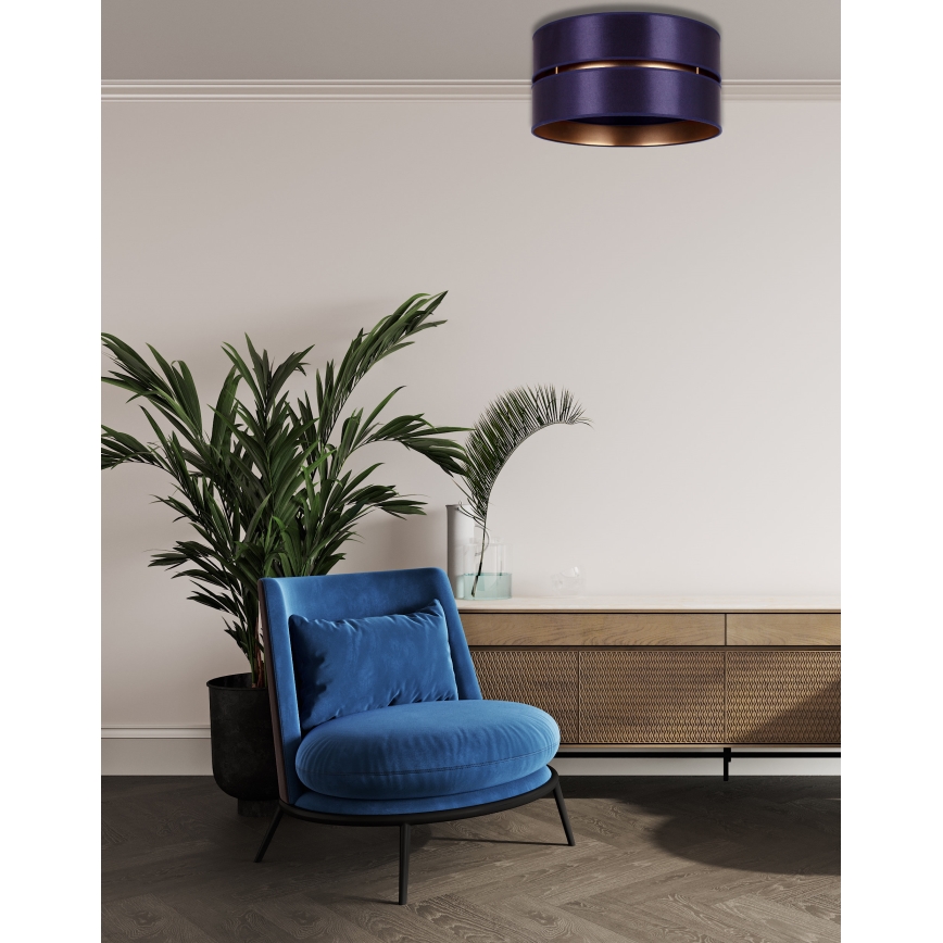 Duolla - Plafoniera DUO 1xE27/15W/230V diametro 40 cm blu/oro