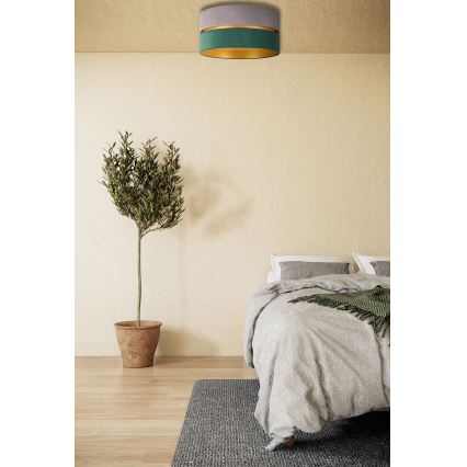 Duolla - Plafoniera DUO 1xE27/15W/230V diametro 40 cm grigio/verde/oro