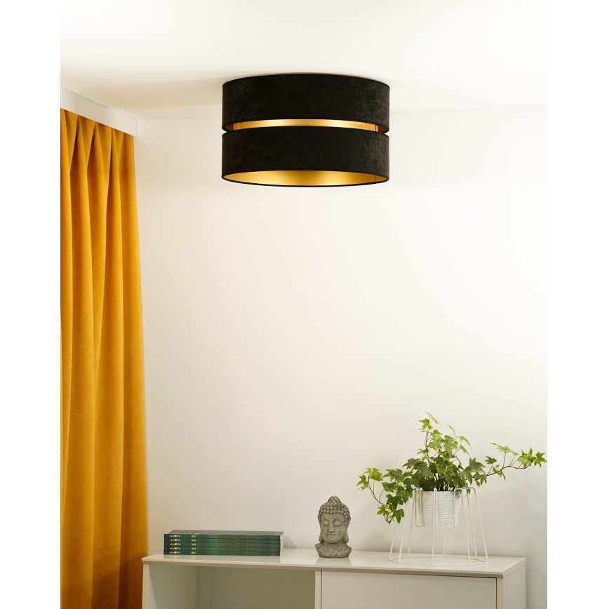 Duolla - Plafoniera DUO 1xE27/40W/230V diametro 40 cm nero/oro