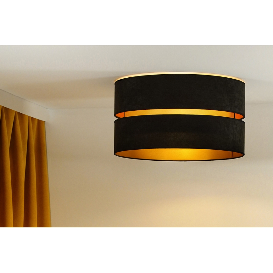 Duolla - Plafoniera DUO 1xE27/40W/230V diametro 40 cm nero/oro