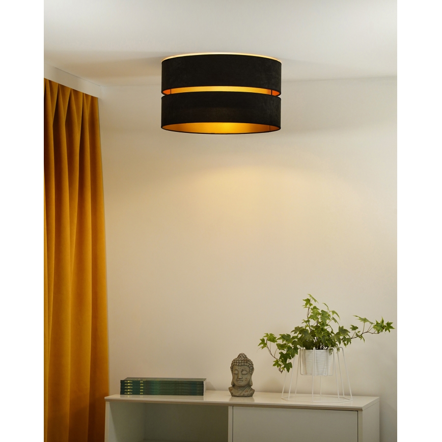 Duolla - Plafoniera DUO 1xE27/40W/230V diametro 40 cm nero/oro