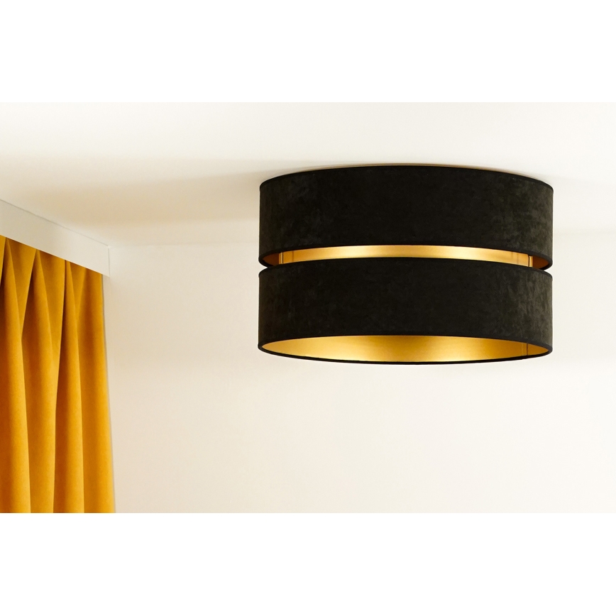 Duolla - Plafoniera DUO 1xE27/40W/230V diametro 40 cm nero/oro