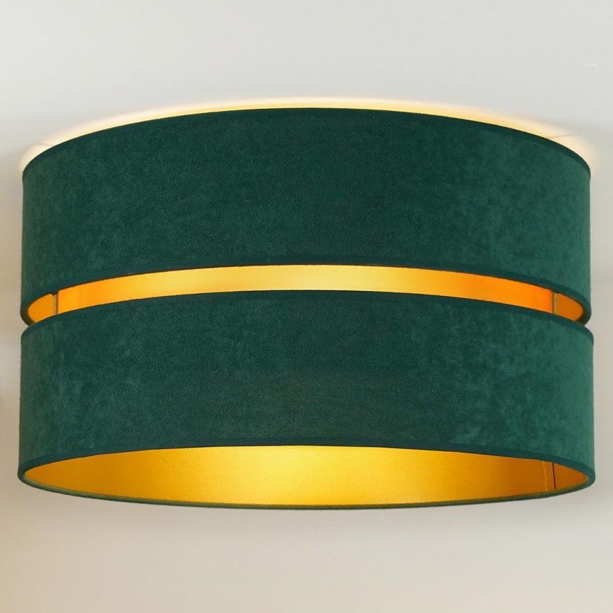 Duolla - Plafoniera DUO 1xE27/40W/230V diametro 40 cm verde/oro