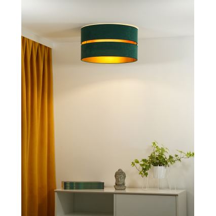 Duolla - Plafoniera DUO 1xE27/40W/230V diametro 40 cm verde/oro