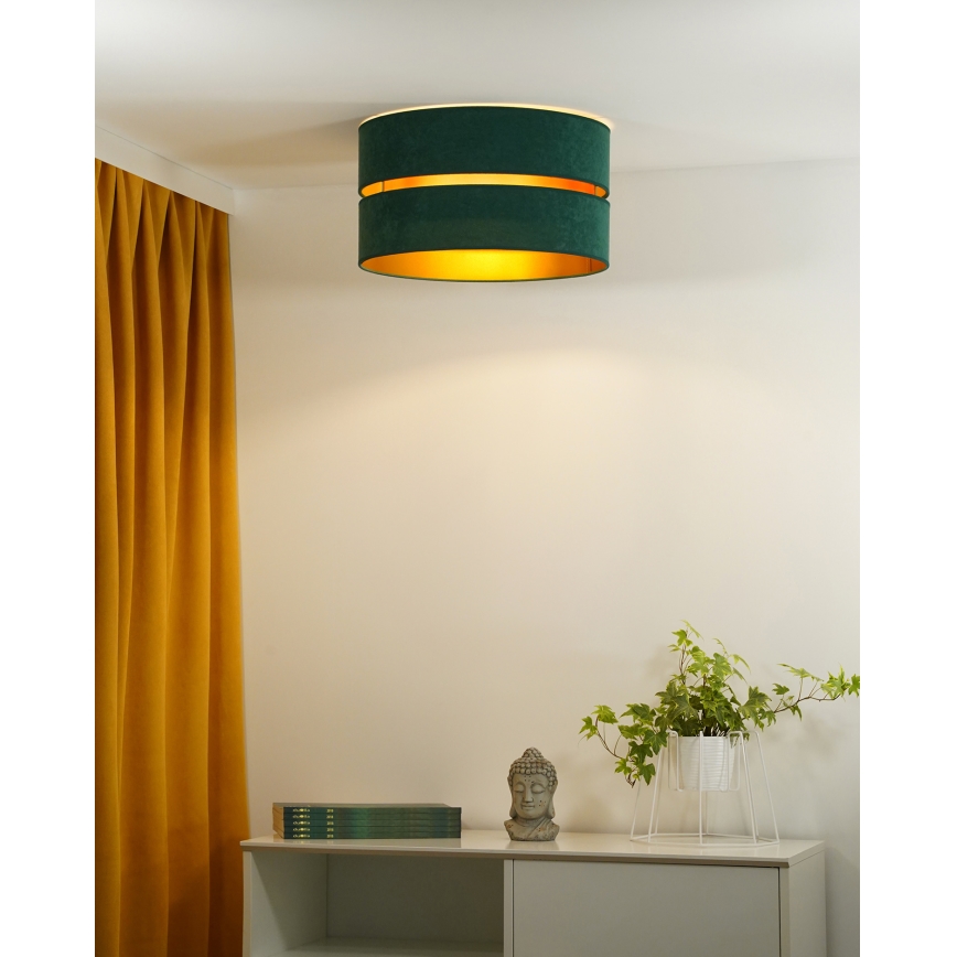 Duolla - Plafoniera DUO 1xE27/40W/230V diametro 40 cm verde/oro
