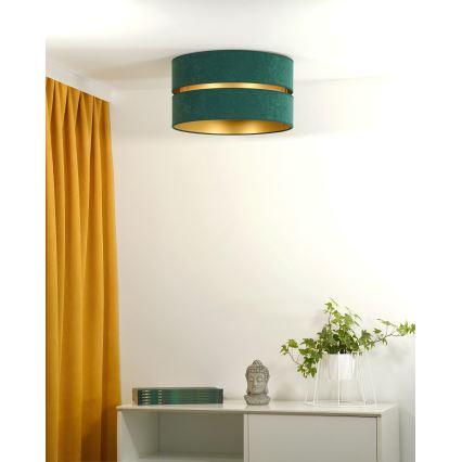 Duolla - Plafoniera DUO 1xE27/40W/230V diametro 40 cm verde/oro