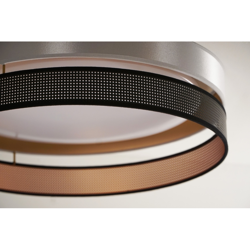 Duolla - Plafoniera LED ROLLER DUO SHINY LED/24W/230V diametro 45 cm argento/nero