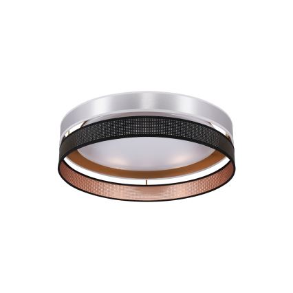 Duolla - Plafoniera LED ROLLER DUO SHINY LED/24W/230V diametro 45 cm argento/nero