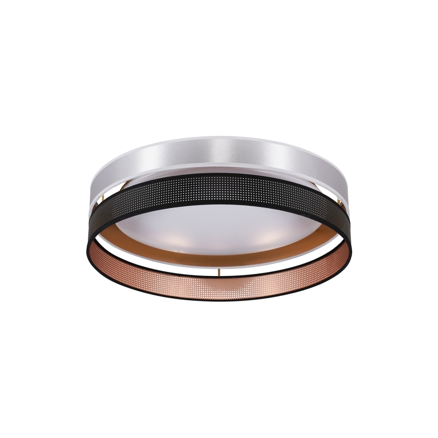 Duolla - Plafoniera LED ROLLER DUO SHINY LED/24W/230V diametro 45 cm argento/nero