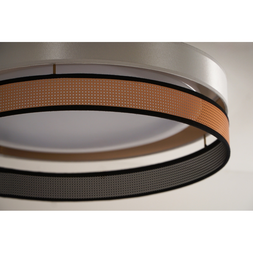 Duolla - Plafoniera LED ROLLER DUO SHINY LED/24W/230V diametro 45 cm bianco/rame