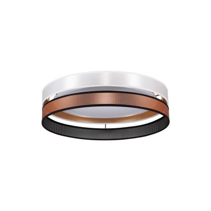 Duolla - Plafoniera LED ROLLER DUO SHINY LED/24W/230V diametro 45 cm bianco/rame