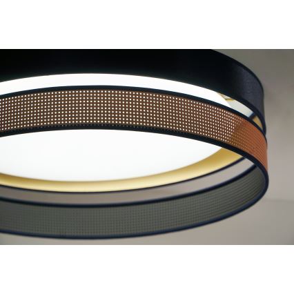 Duolla - Plafoniera LED ROLLER DUO SHINY LED/24W/230V diametro 45 cm blu/rame