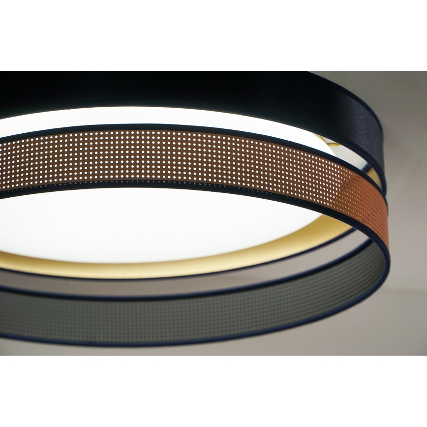 Duolla - Plafoniera LED ROLLER DUO SHINY LED/24W/230V diametro 45 cm blu/rame
