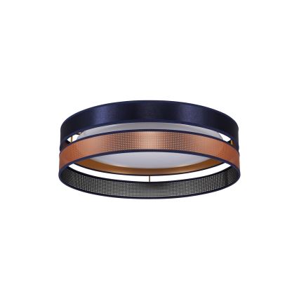 Duolla - Plafoniera LED ROLLER DUO SHINY LED/24W/230V diametro 45 cm blu/rame