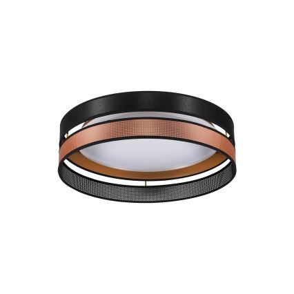 Duolla - Plafoniera LED ROLLER DUO SHINY LED/24W/230V diametro 45 cm nero/rame
