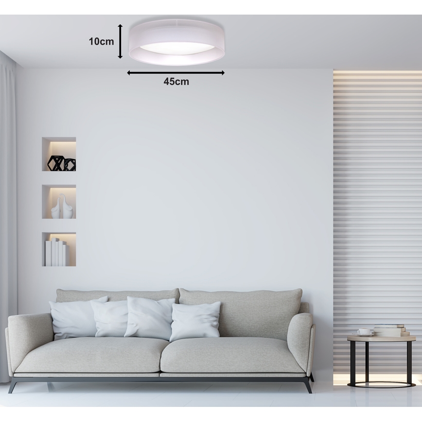 Duolla - Plafoniera LED ROLLER LED/24W/230V diametro 45 cm grigio chiaro