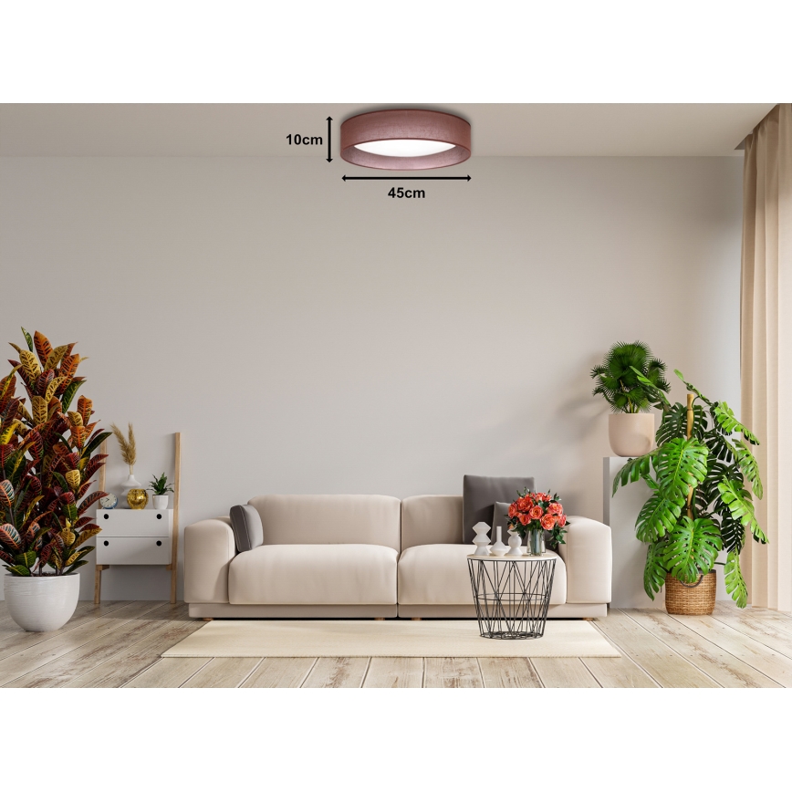 Duolla - Plafoniera LED ROLLER LED/24W/230V diametro 45 cm marrone scuro