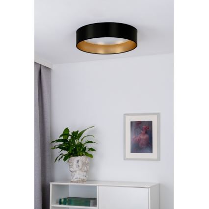 Duolla - Plafoniera LED ROLLER LED/24W/230V diametro 45 cm nero/oro