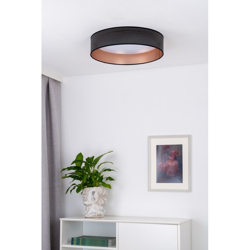Duolla - Plafoniera LED ROLLER LED/24W/230V diametro 45 cm nero/rame