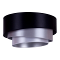 Duolla - Plafoniera TRIO 1xE27/15W/230V diametro 45 cm nero/argento
