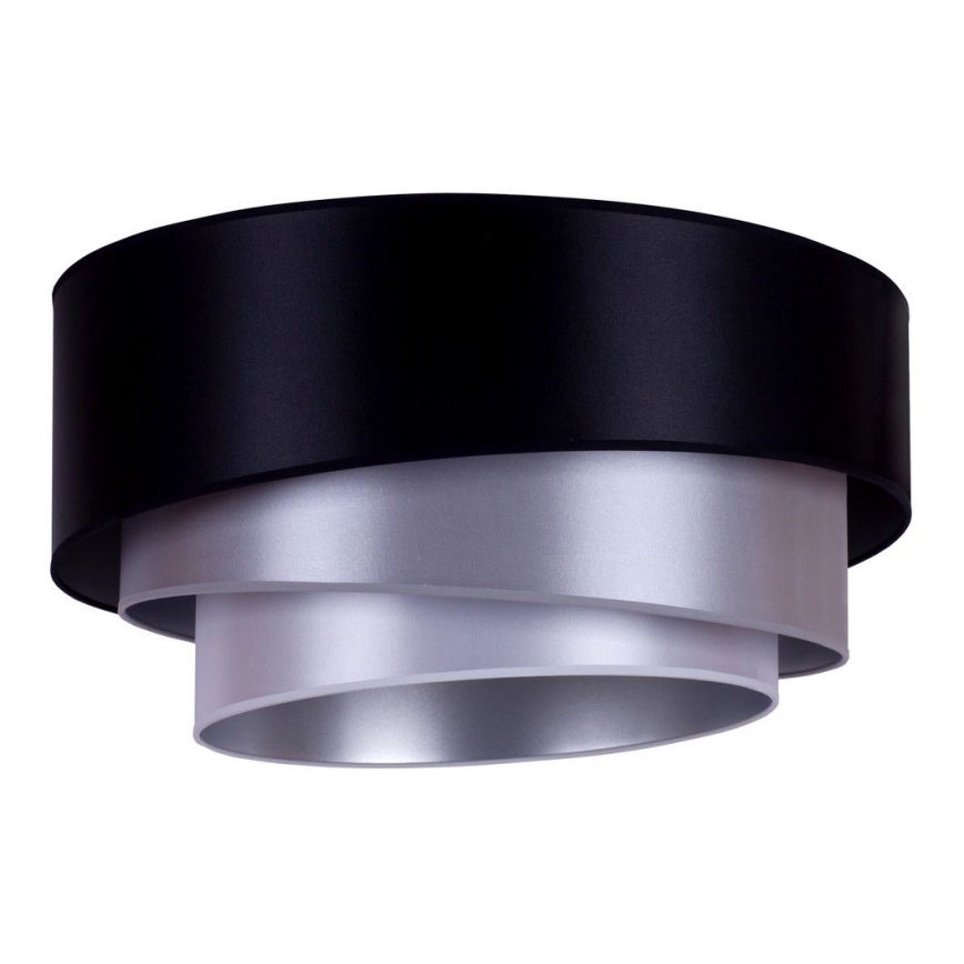 Duolla - Plafoniera TRIO 1xE27/15W/230V diametro 45 cm nero/argento