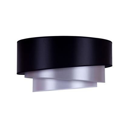 Duolla - Plafoniera TRIO 1xE27/15W/230V diametro 45 cm nero/argento
