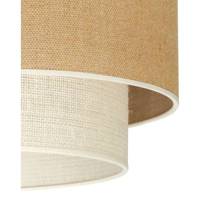 Duolla - Plafoniera YUTE BOHO 1xE27/15W/230V diametro 45 cm marrone/color crema
