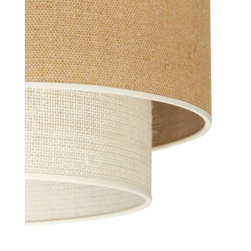 Duolla - Plafoniera YUTE BOHO 1xE27/15W/230V diametro 45 cm marrone/color crema