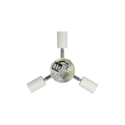 Duolla - Plafoniera YUTE BOHO 3xE27/15W/230V diametro 60 cm marrone/color crema