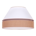 Duolla - Plafonnier AVIGNON 1xE27/15W/230V diam. 50 cm blanc/marron