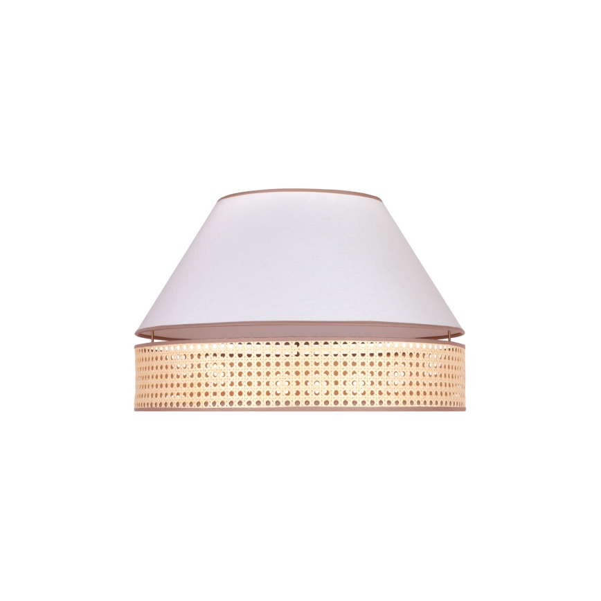 Duolla - Plafonnier AVIGNON 1xE27/15W/230V diam. 50 cm blanc/rotin