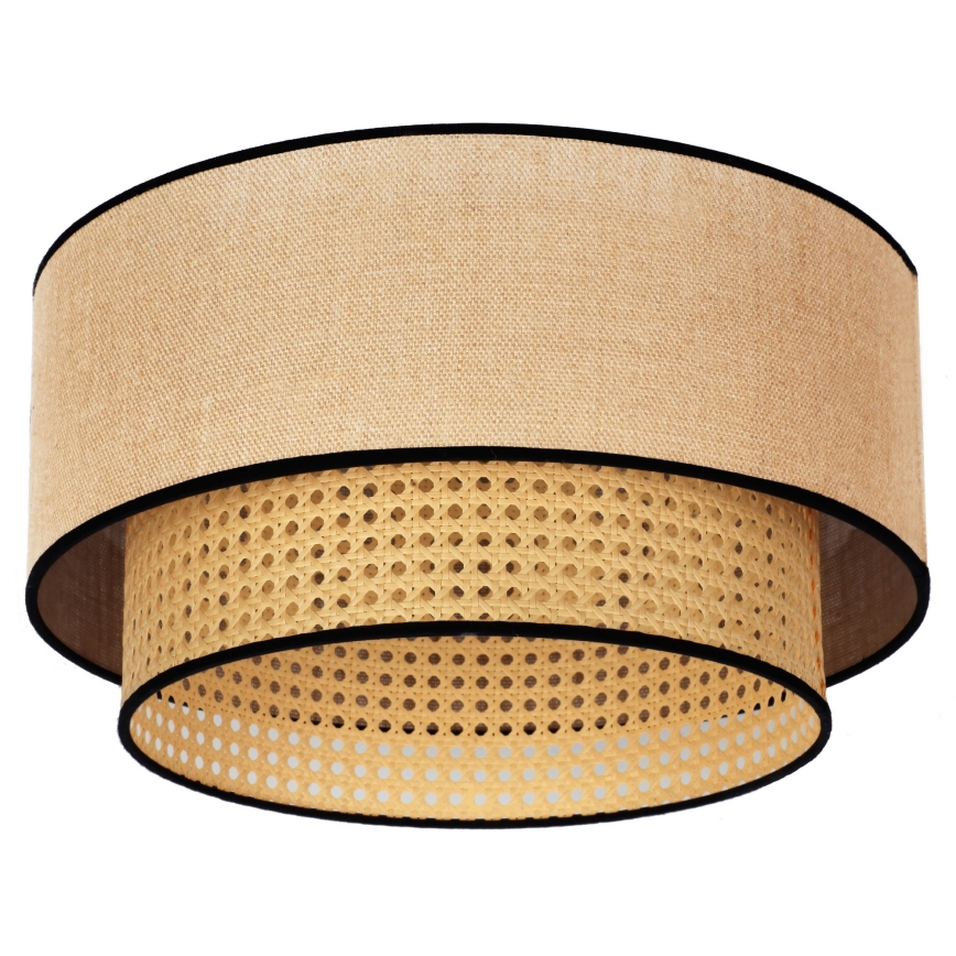 Duolla - Plafonnier BOHO 1xE27/15W/230V d. 45 cm beige/rotin