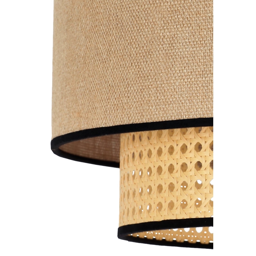 Duolla - Plafonnier BOHO 1xE27/15W/230V d. 45 cm beige/rotin
