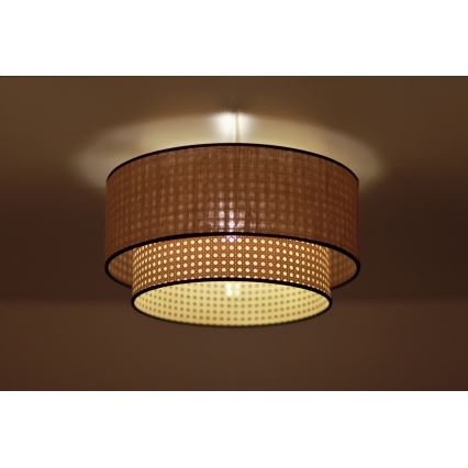 Duolla - Plafonnier BOHO 1xE27/15W/230V d. 45 cm beige/rotin