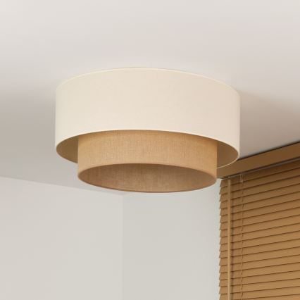 Duolla - Plafonnier BOHO 3xE27/15W/230V Ø 60 cm crème/beige