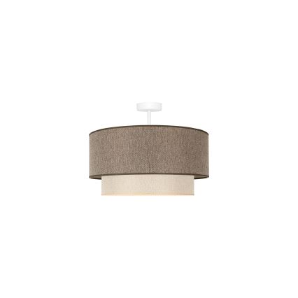 Duolla - Plafonnier BOHO ECO RECYCLING 1xE27/15W/230V d. 45 cm marron/crème