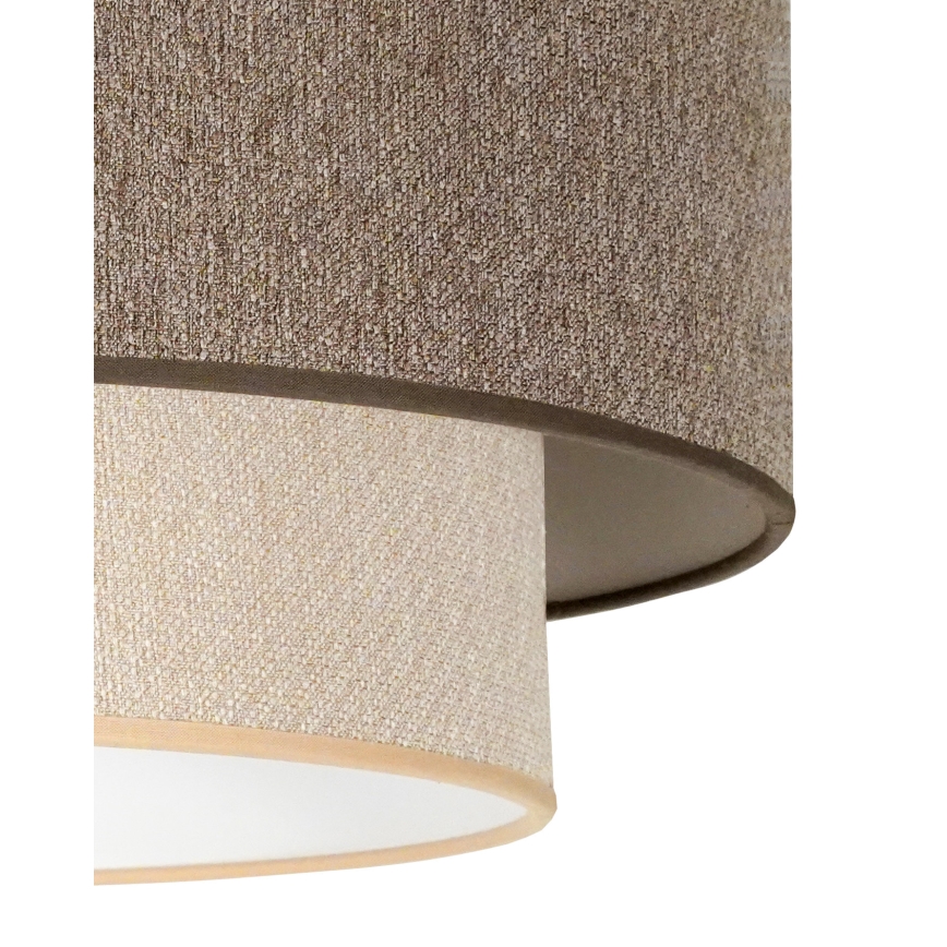 Duolla - Plafonnier BOHO ECO RECYCLING 1xE27/15W/230V d. 45 cm marron/crème