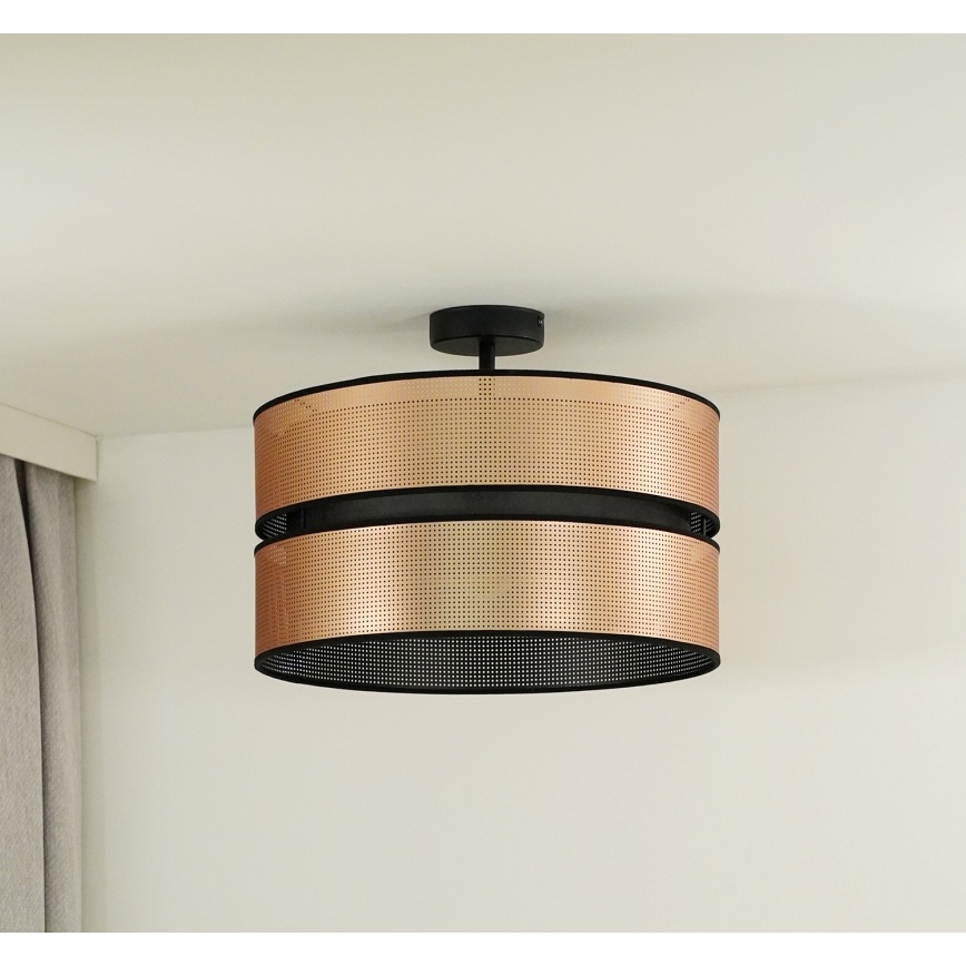 Duolla - Plafonnier COPPER SHINY 1xE27/15W/230V d. 40 cm cuivre/noir