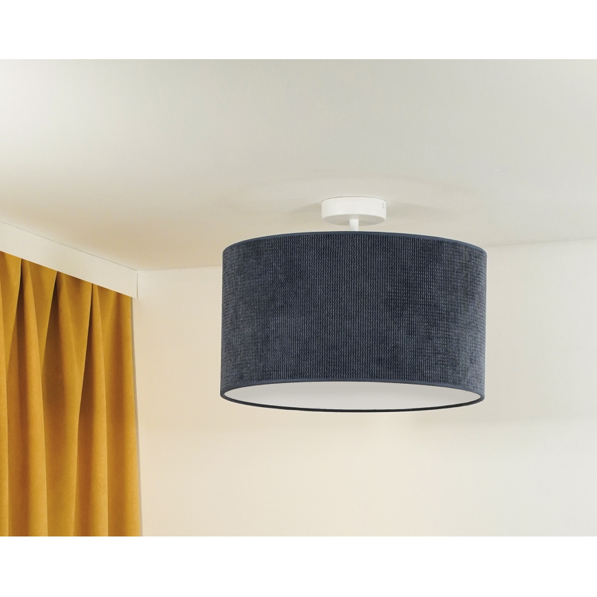 Duolla - Plafonnier CORDUROY 1xE27/15W/230V d. 40 cm bleu foncé