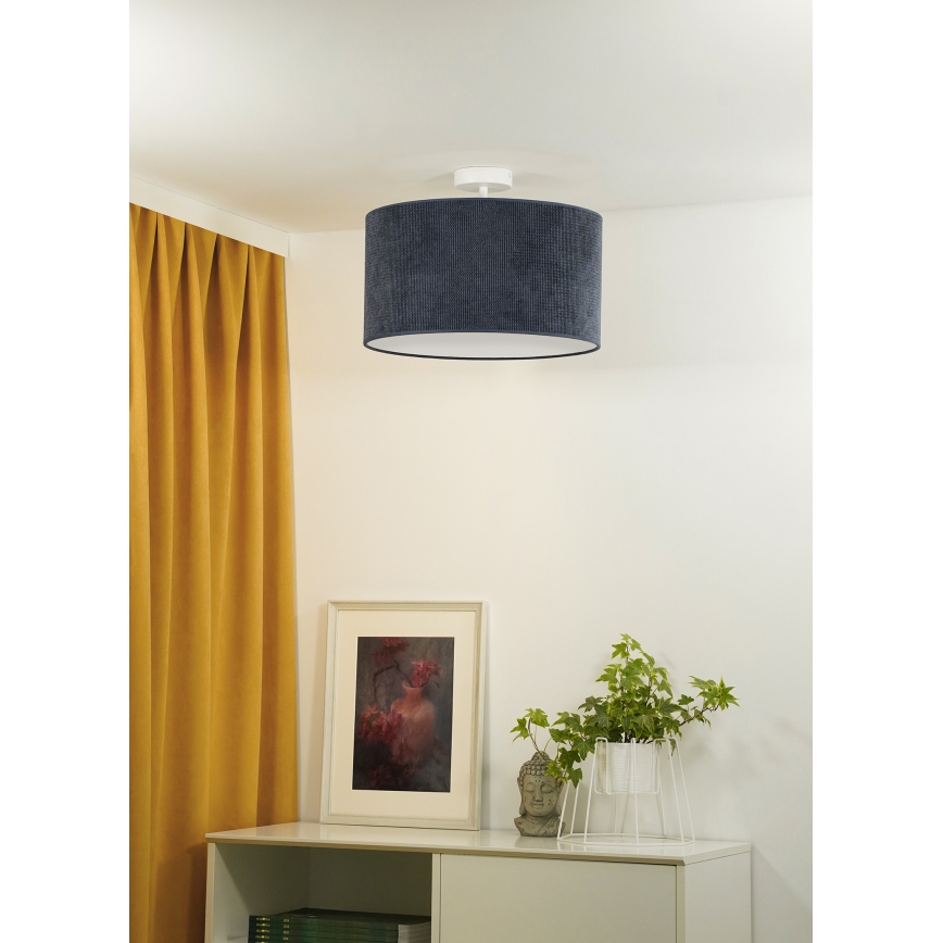 Duolla - Plafonnier CORDUROY 1xE27/15W/230V d. 40 cm bleu foncé