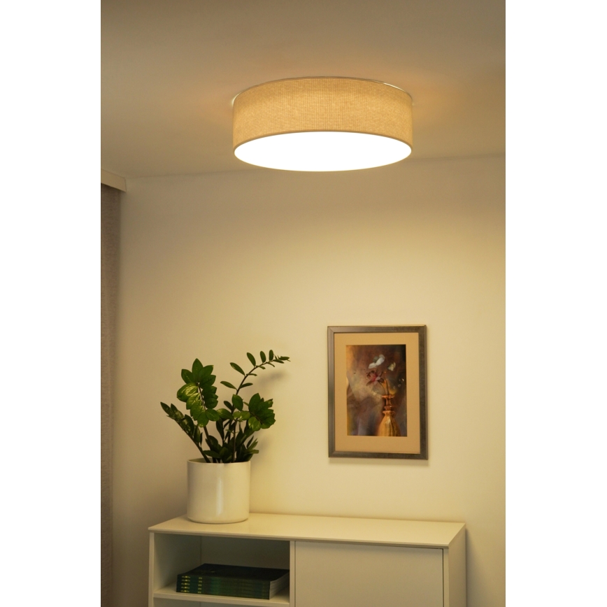 Duolla - Plafonnier CORTINA LED/26W/230V d. 30 cm 4000K crème