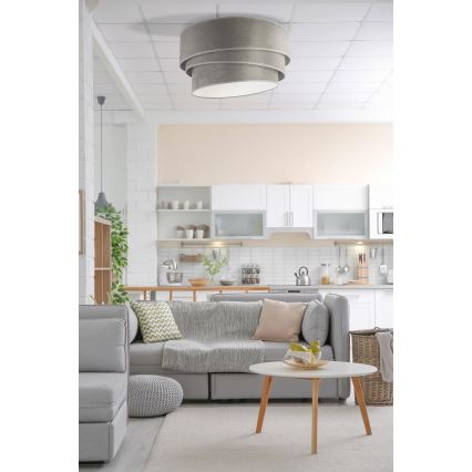 Duolla - Plafonnier DEVON 1xE27/40W/230V d. 45 cm gris