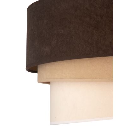 Duolla - Plafonnier DEVON 1xE27/40W/230V d. 45 cm marron/beige