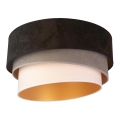 Duolla - Plafonnier DEVON 1xE27/40W/230V d. 45 cm noir/gris/beige
