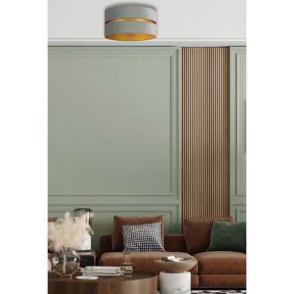 Duolla - Plafonnier DUO 1xE27/15W/230V d. 40 cm vert clair/doré
