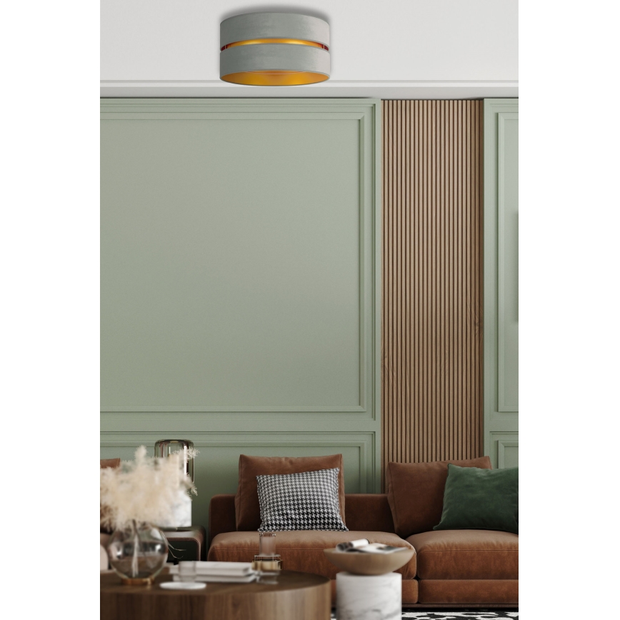 Duolla - Plafonnier DUO 1xE27/15W/230V d. 40 cm vert clair/doré