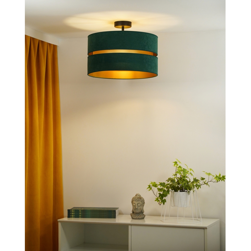 Duolla - Plafonnier DUO 1xE27/15W/230V d. 40 cm vert/doré
