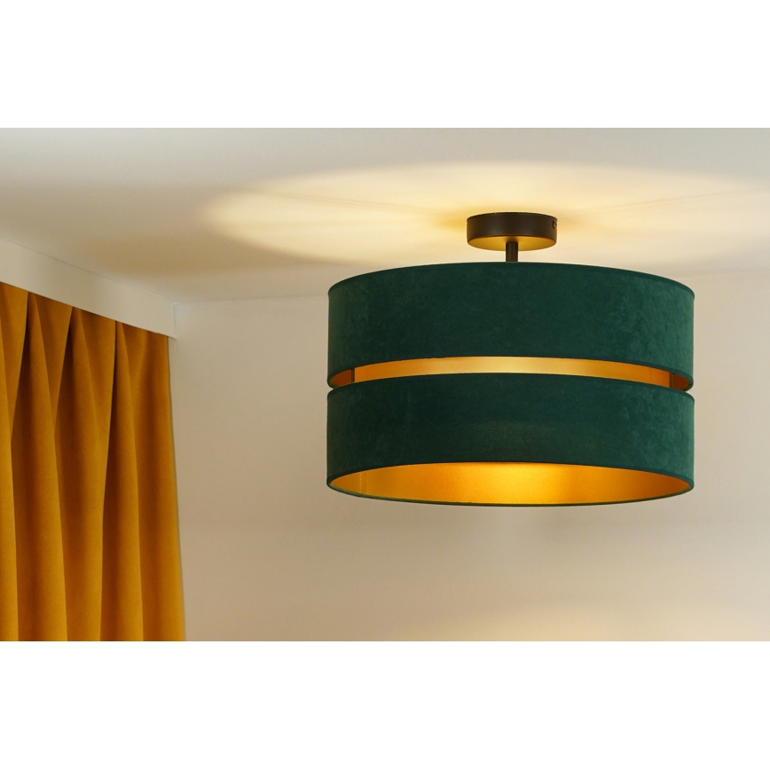 Duolla - Plafonnier DUO 1xE27/15W/230V d. 40 cm vert/doré