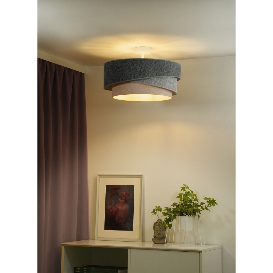 Duolla - Plafonnier KOBO ECO RECYCLING 1xE27/15W/230V d. 45 cm vert/gris/crème